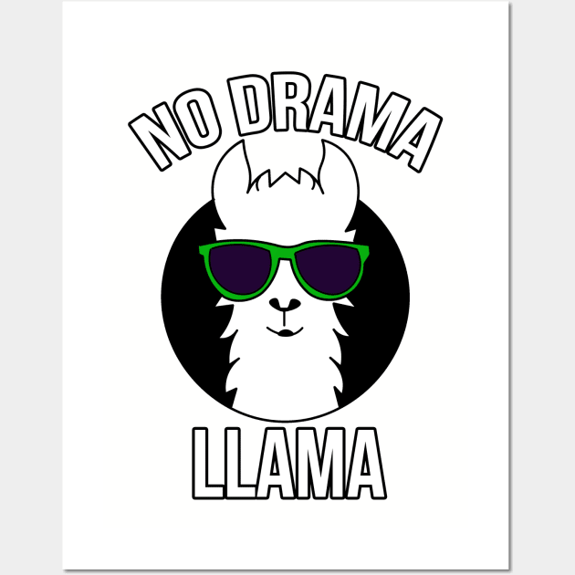 No Drama LLama Funny Wall Art by charlescheshire